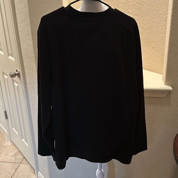 Rains Men's Size L Fleece Crewneck Sweatshirt Black Relaxed Fit Pullover New - Picture 7 of 7